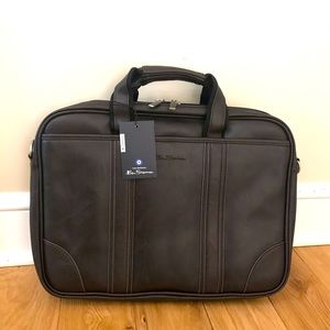 Ben Sherman laptop messenger bag dark grey